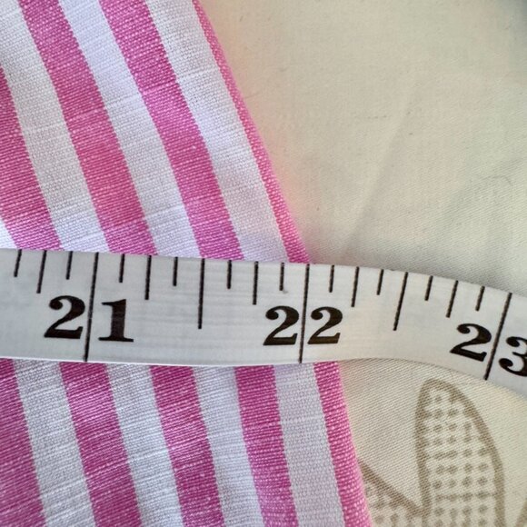 Pink and White Striped w Yellow Trim Flounce Tie Top and Maxi Skirt Set - Picture 14 of 15